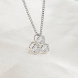 0.50 Carat Three Dots Pendants 14K Rose Gold