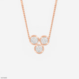 0.50 Carat Three Dots Pendants 14K Rose Gold