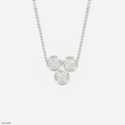 0.50 Carat Three Dots Pendants Platinum 950