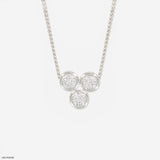 0.50 Carat Three Dots Pendants 14K Rose Gold