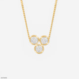 0.50 Carat Three Dots Pendants 14K Rose Gold