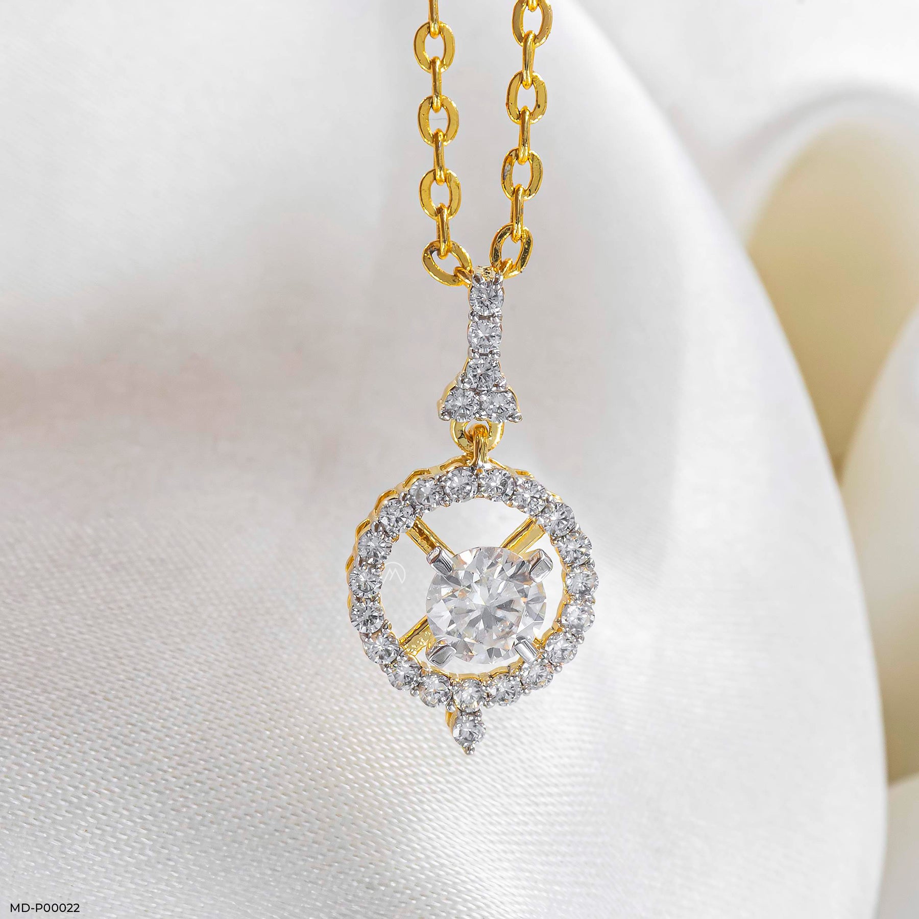 0.75 Carat Diamond Compass pendants 14K Rose Gold