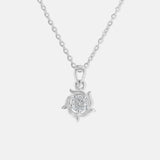 Twisted Petal Solitaire Pendant 14K Rose Gold