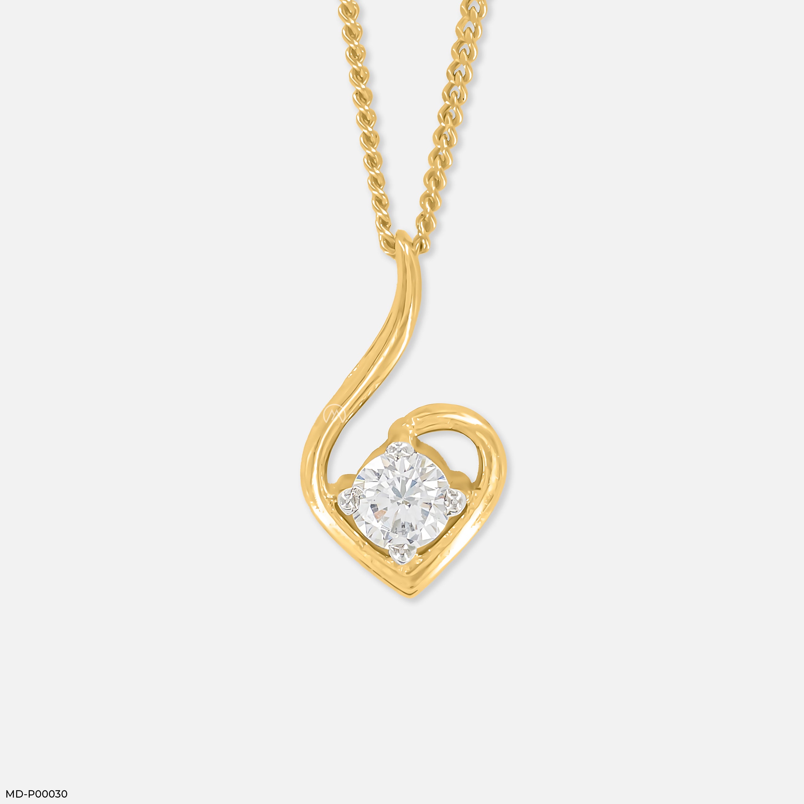 0.50 Carat Swan Heart Pendants Platinum 950