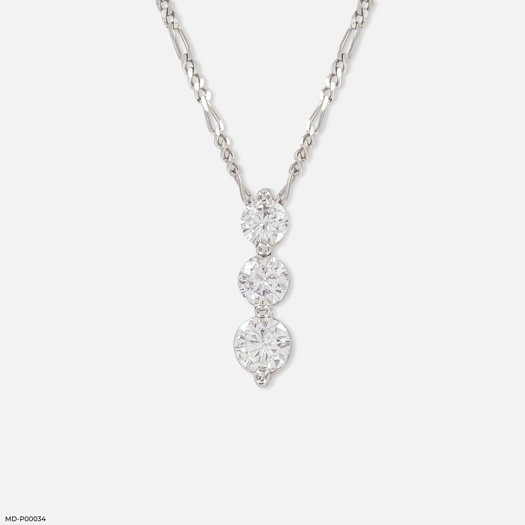 1 Carat Triple Delight Pendants 9K White Gold