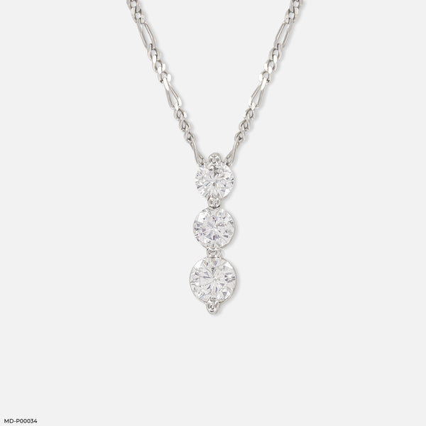 1 Carat Triple Delight Pendants 14K White Gold