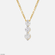 1 Carat Triple Delight Pendants 18K Yellow Gold