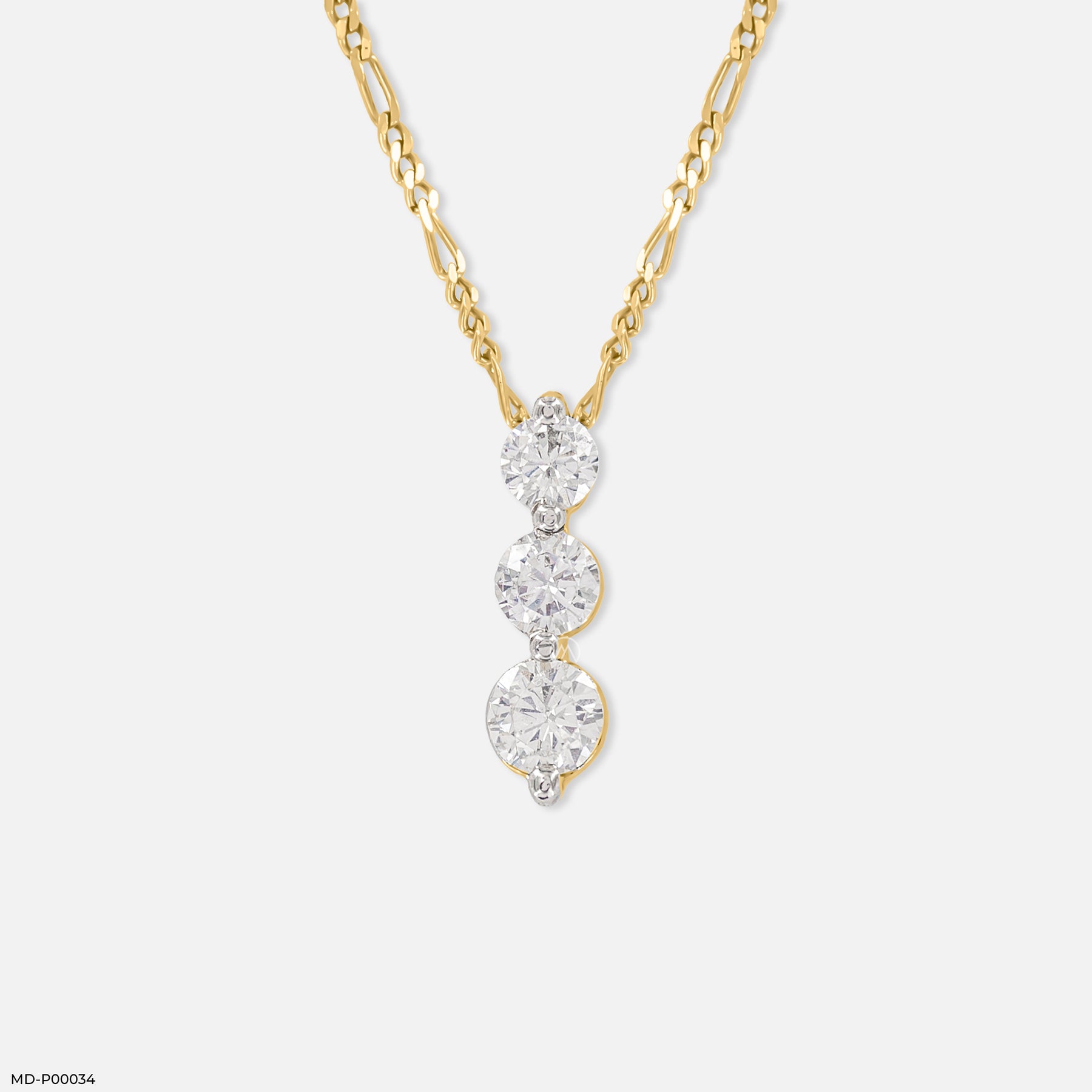 1 Carat Triple Delight Pendants 9K White Gold