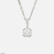 0.50 Carat Classic Claw Pendants 9K White Gold