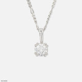 0.50 Carat Classic Claw Pendants 14K White Gold