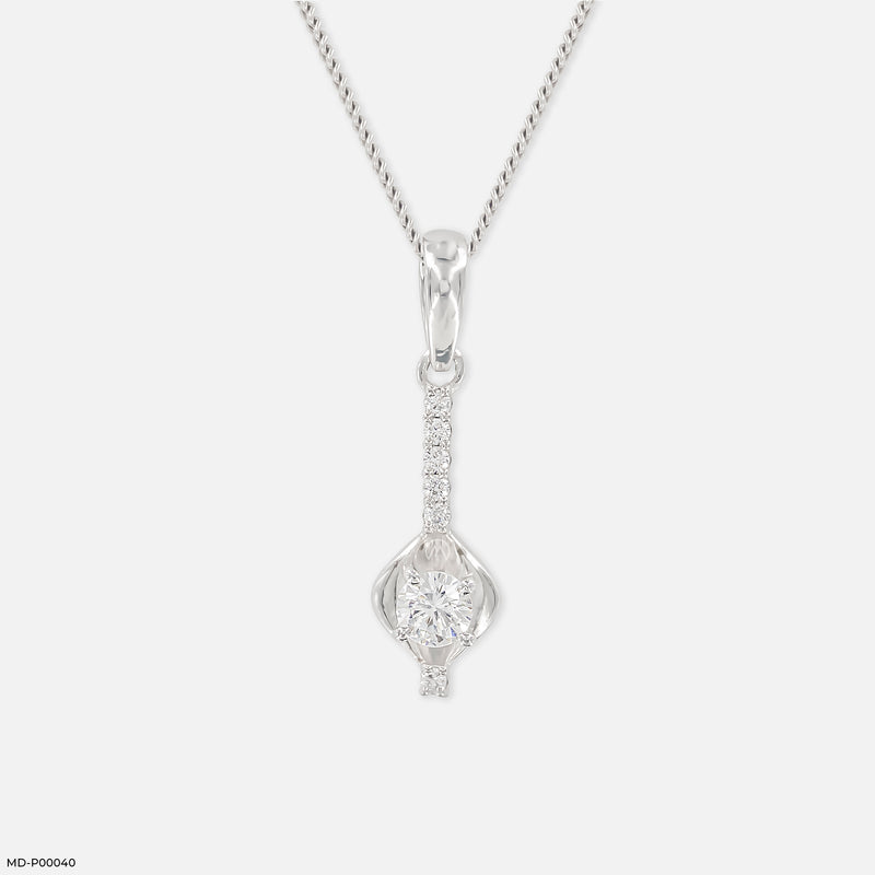 0.50 Carat Bloomline pendants 14K White Gold