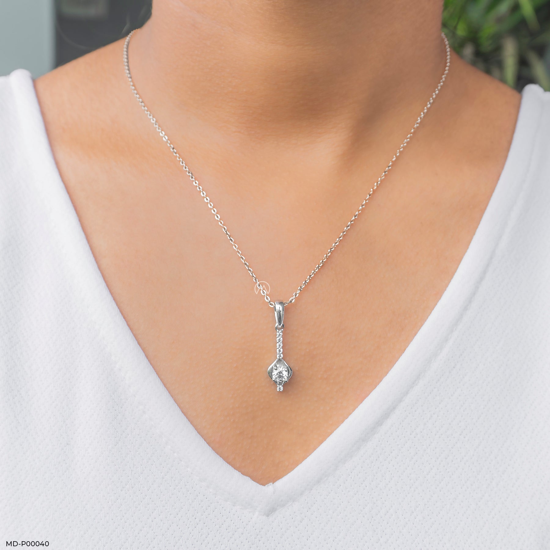 0.50 Carat Bloomline pendants 14K White Gold