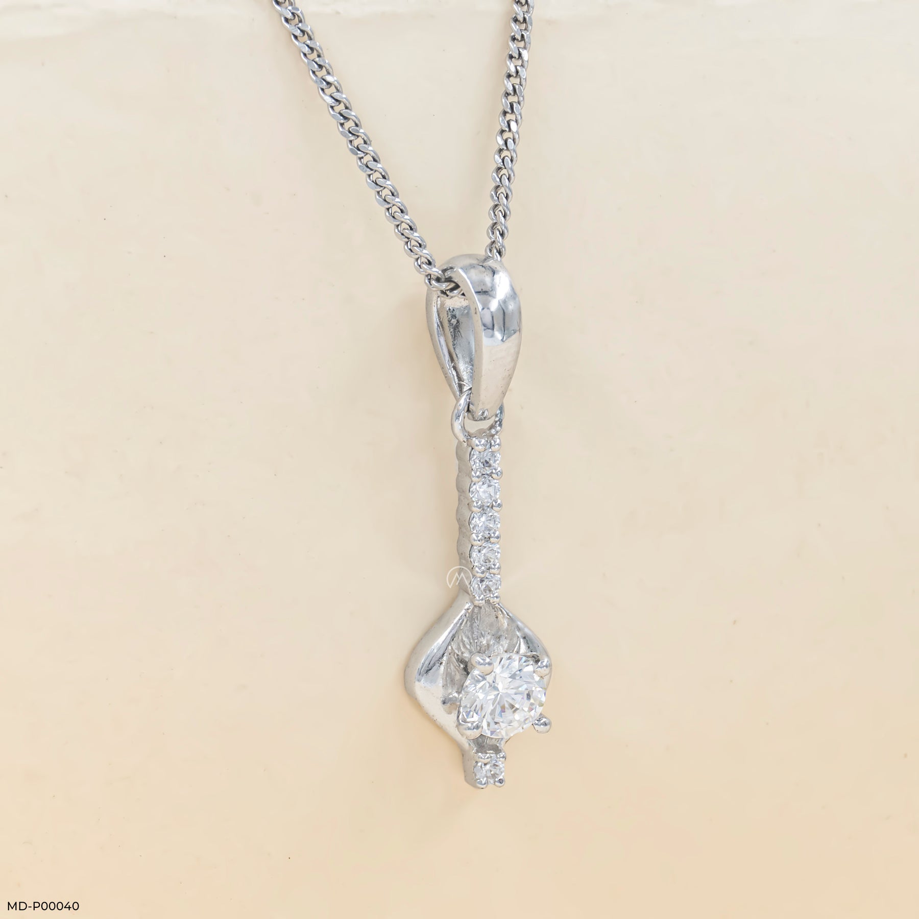 0.50 Carat Bloomline pendants 14K White Gold
