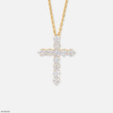 Eternal Diamond Cross Pendant 14K Rose Gold