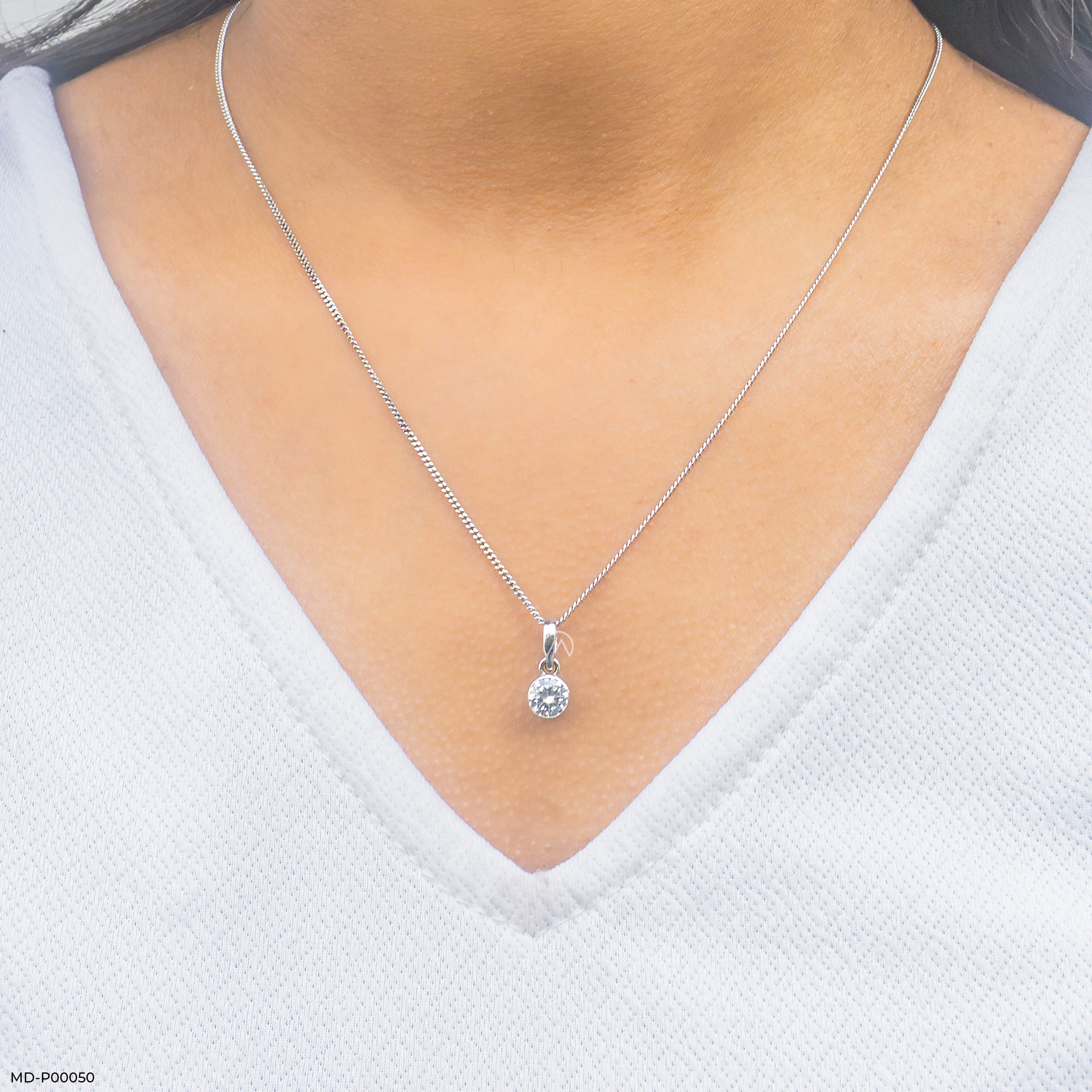 0.75 Carat Brilliant Orb  pendant 14K Rose Gold