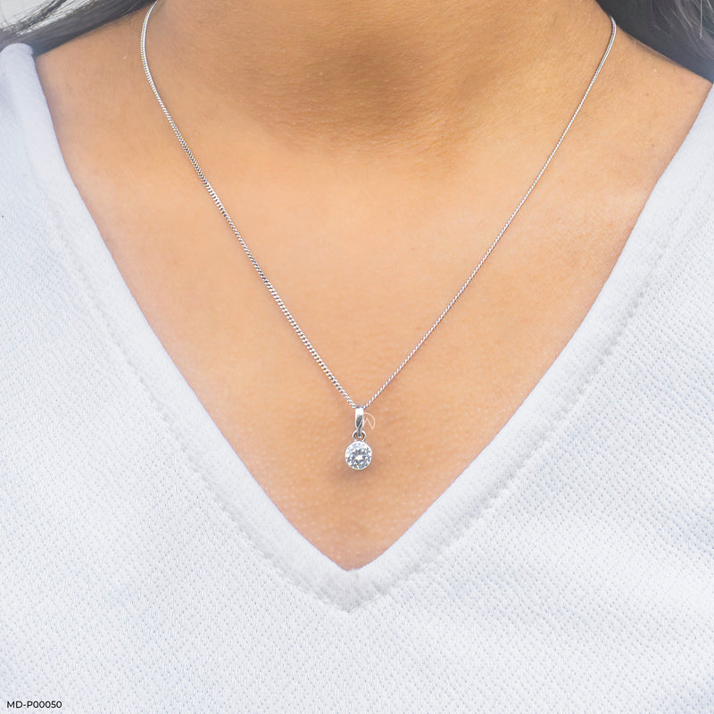 0.75 Carat Brilliant Orb  pendant 14K Yellow Gold