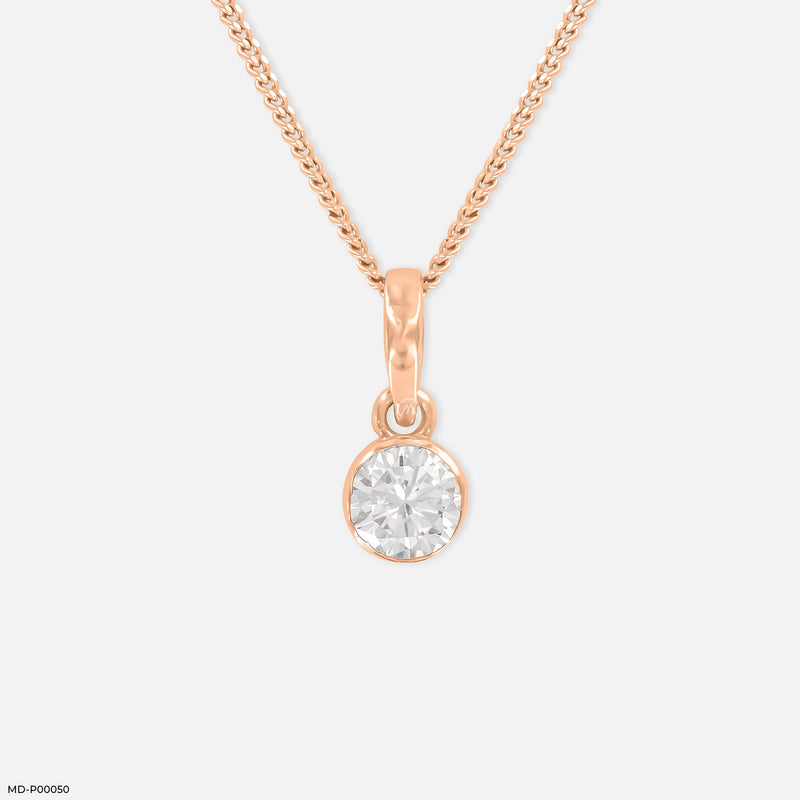 0.75 Carat Brilliant Orb  pendant 14K Yellow Gold