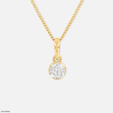 0.75 Carat Brilliant Orb  pendant 14K Yellow Gold