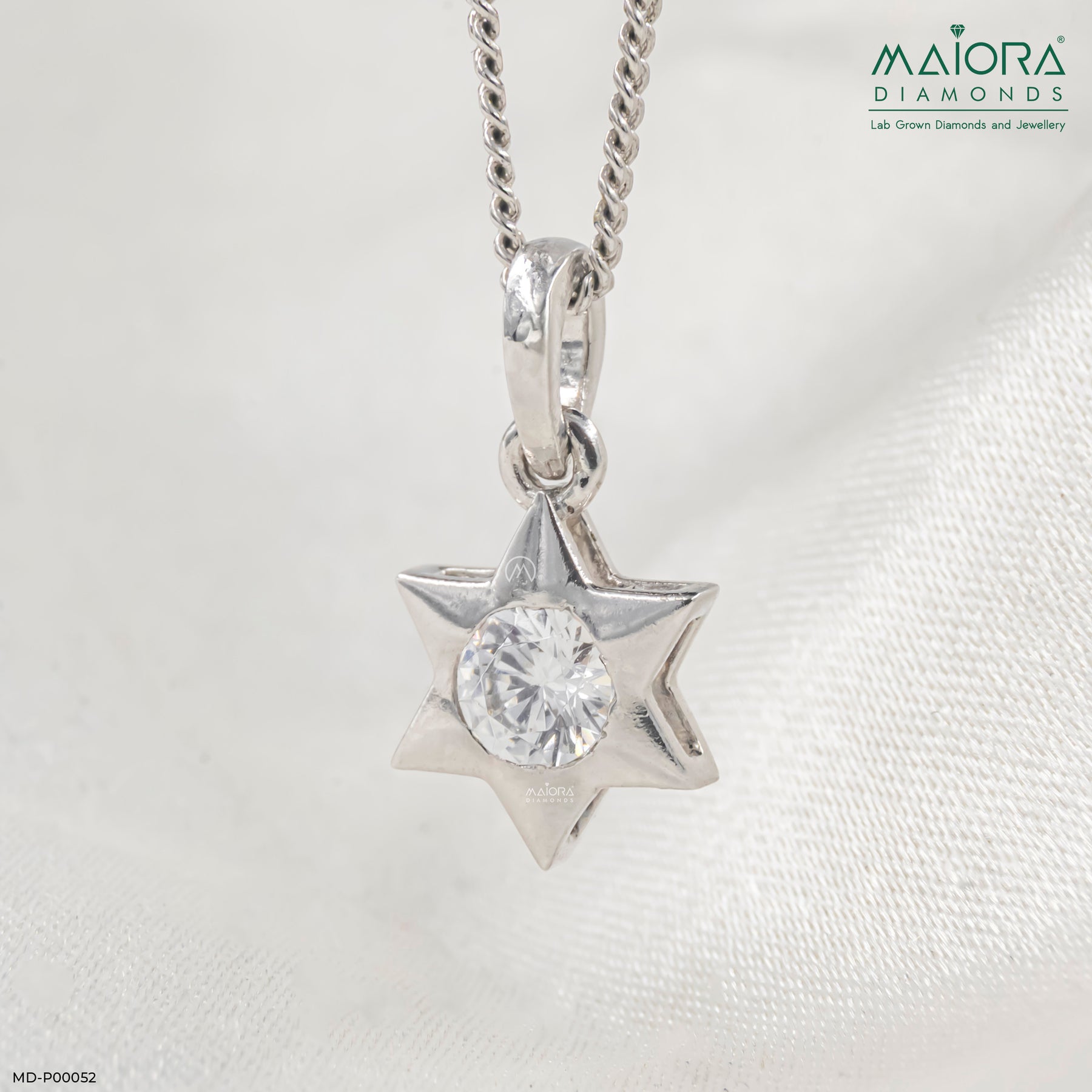 Astral Star Solitaire Pendant 9K Yellow Gold