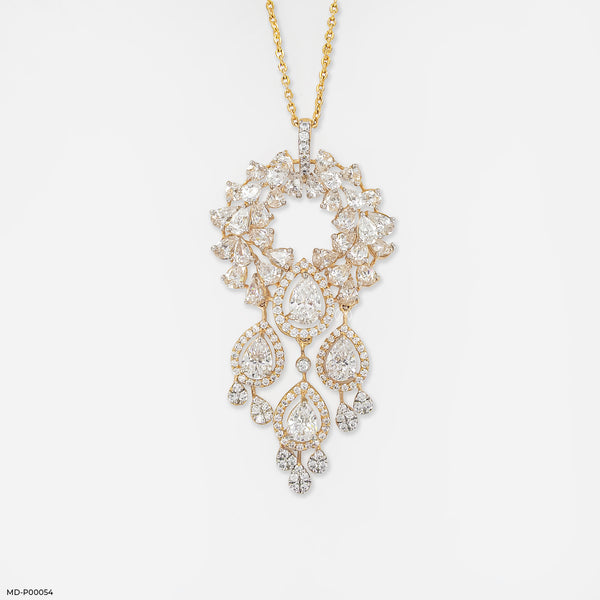 Celestial Waterfall Chandelier Pendant 18K Yellow Gold