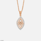 0.50 Carat Navette Glow pendant 14K White Gold
