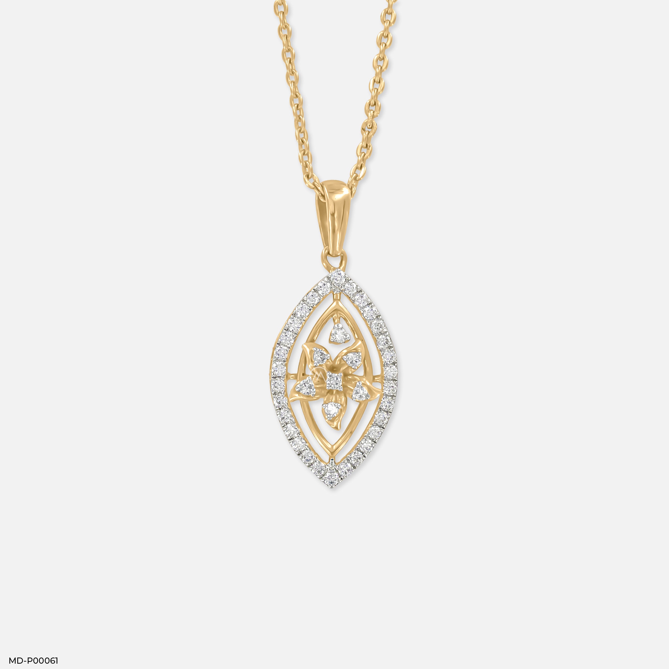 0.50 Carat Navette Glow pendant Platinum 950