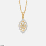 0.50 Carat Navette Glow pendant 14K White Gold