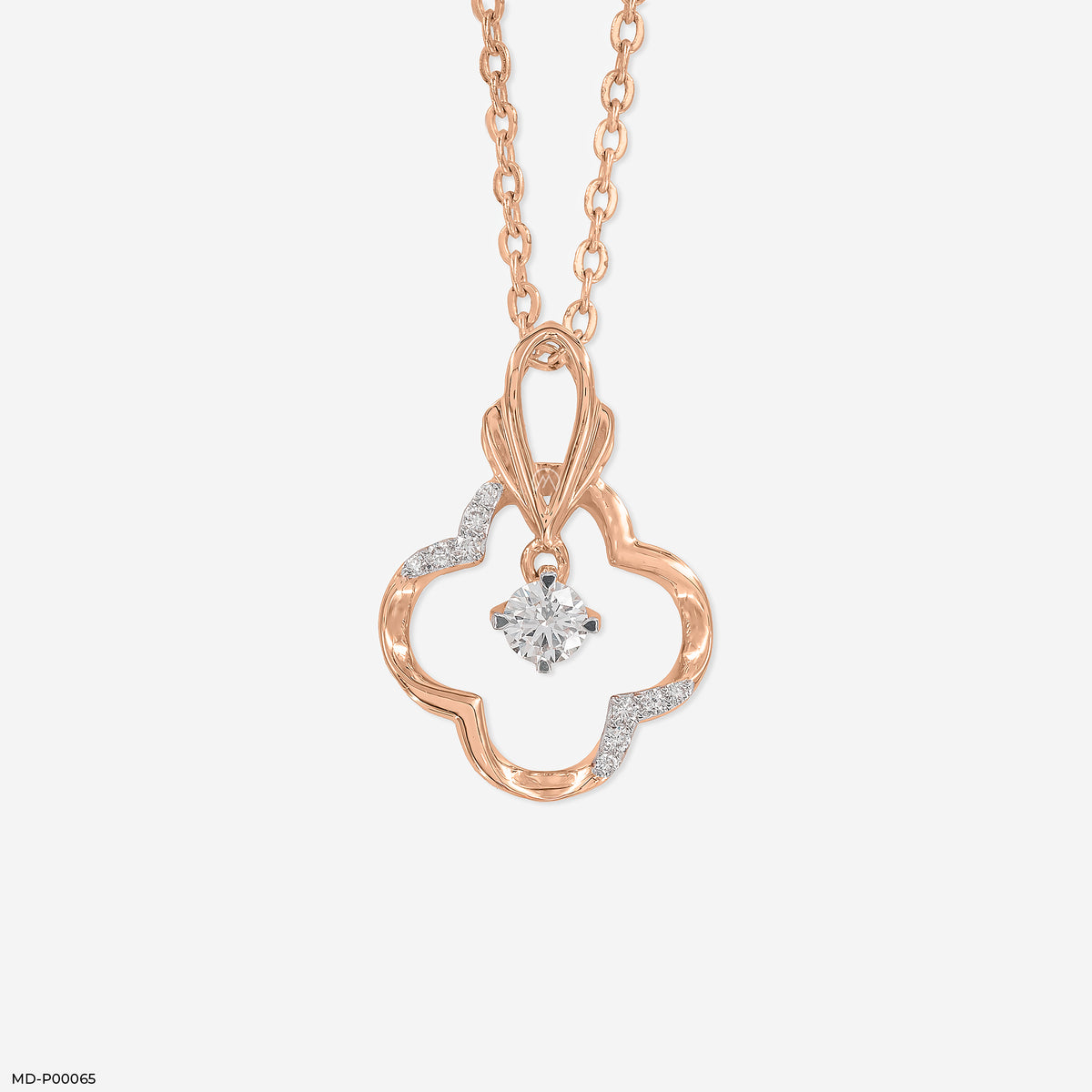 0.25 Carat Grace Flower Lab Diamond Pendant