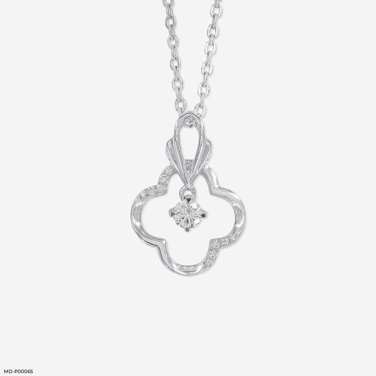 0.25 Carat Grace Flower Lab Diamond Pendant