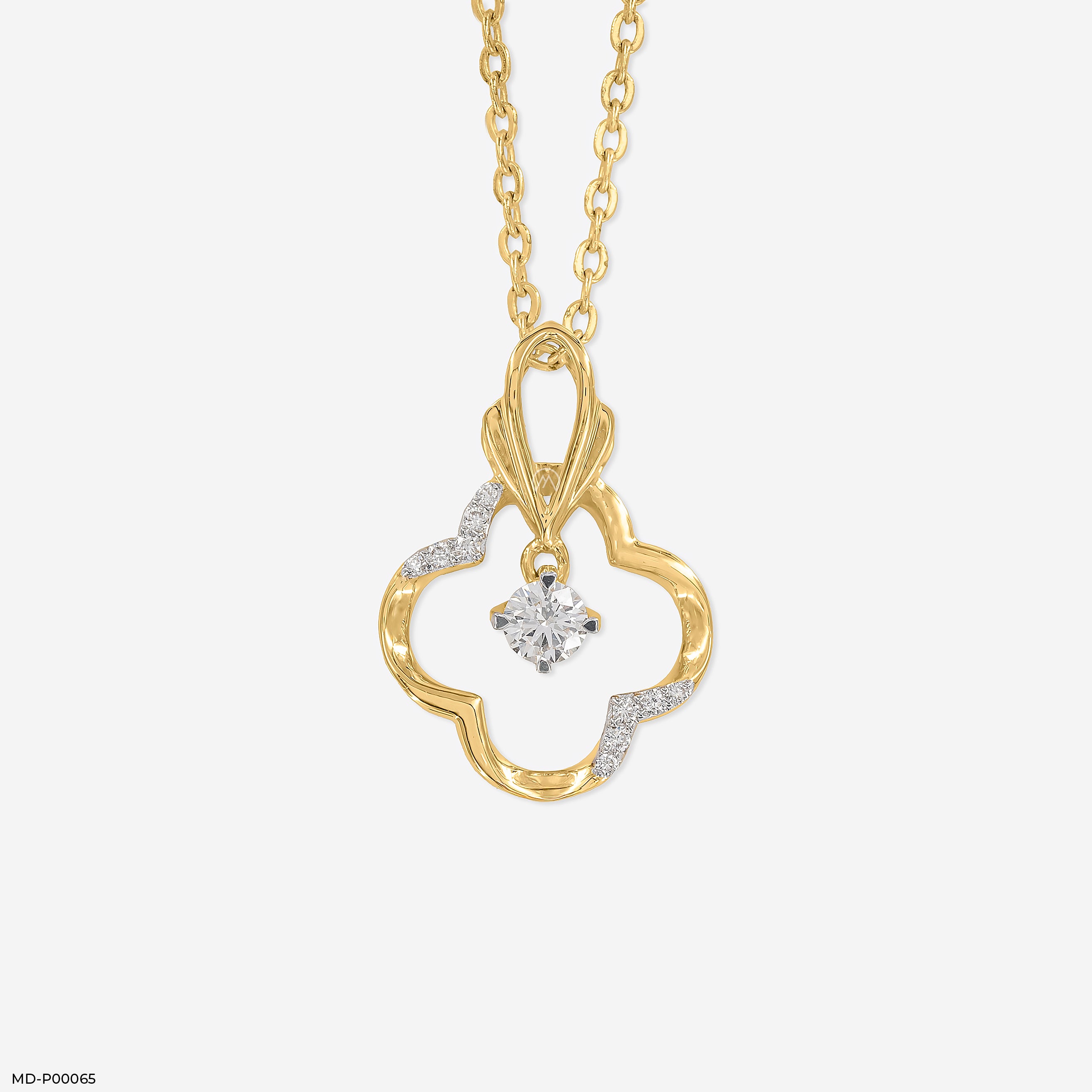 0.25 Carat Grace Flower Lab Diamond Pendant