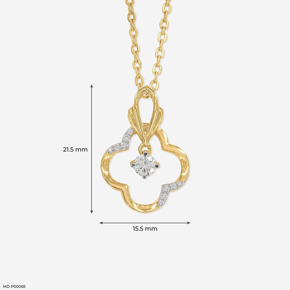 0.25 Carat Grace Flower Lab Diamond Pendant