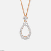 1 Carat Pearluxe Curve pendants 14K Rose Gold