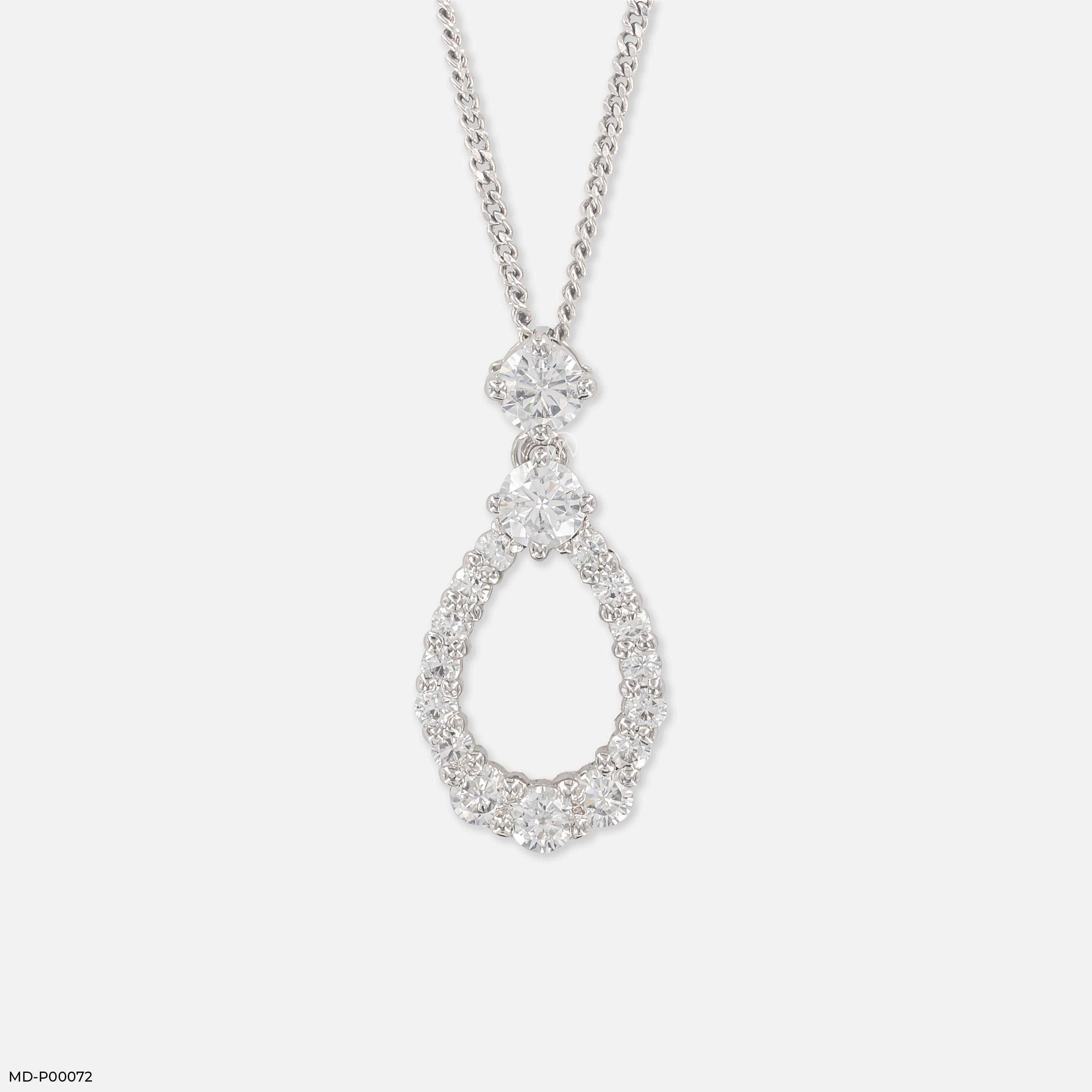 1 Carat Pearluxe Curve pendants 9K White Gold
