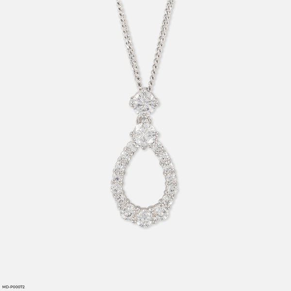 1 Carat Pearluxe Curve pendants 14K White Gold
