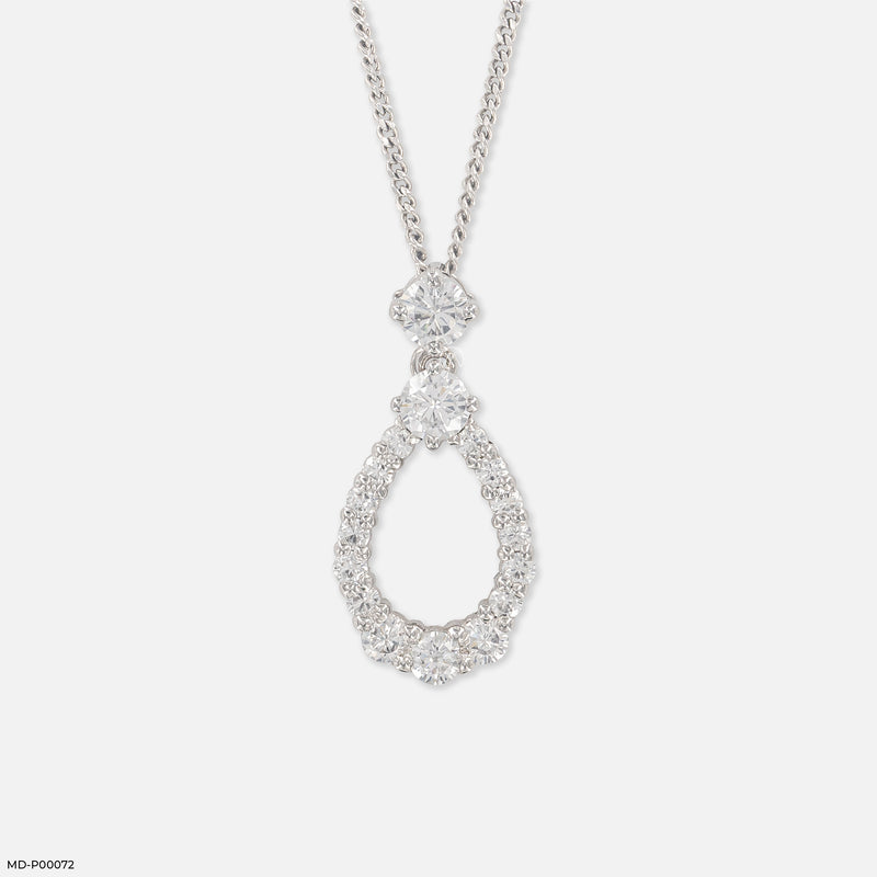 1 Carat Pearluxe Curve pendants 18K Yellow Gold
