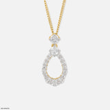 1 Carat Pearluxe Curve pendants 18K Yellow Gold