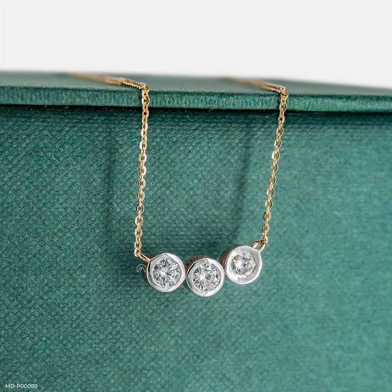 The Trinity Lab Diamond Pendants 14K Rose Gold