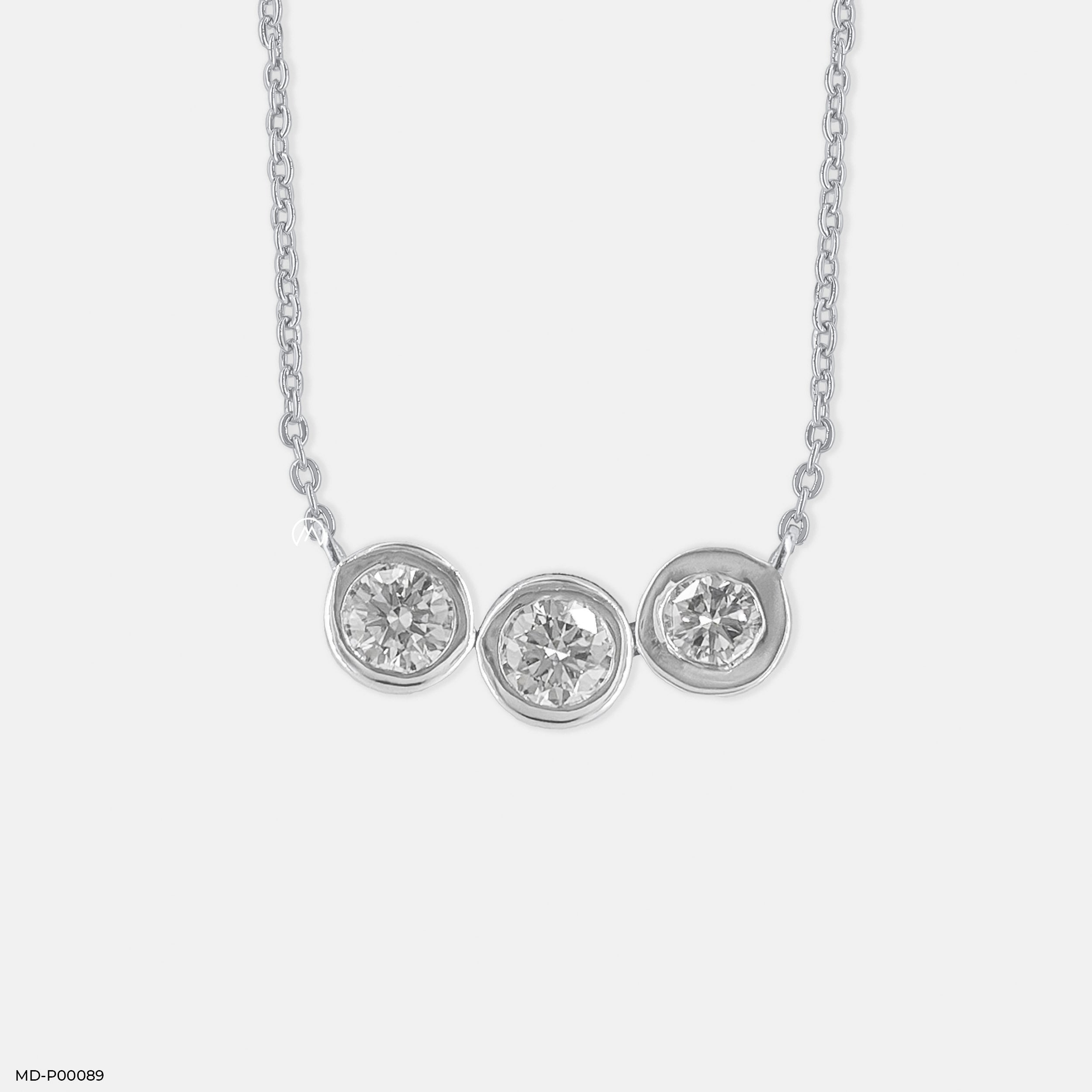 0.75 Carat Trinity Lab Diamond Necklace