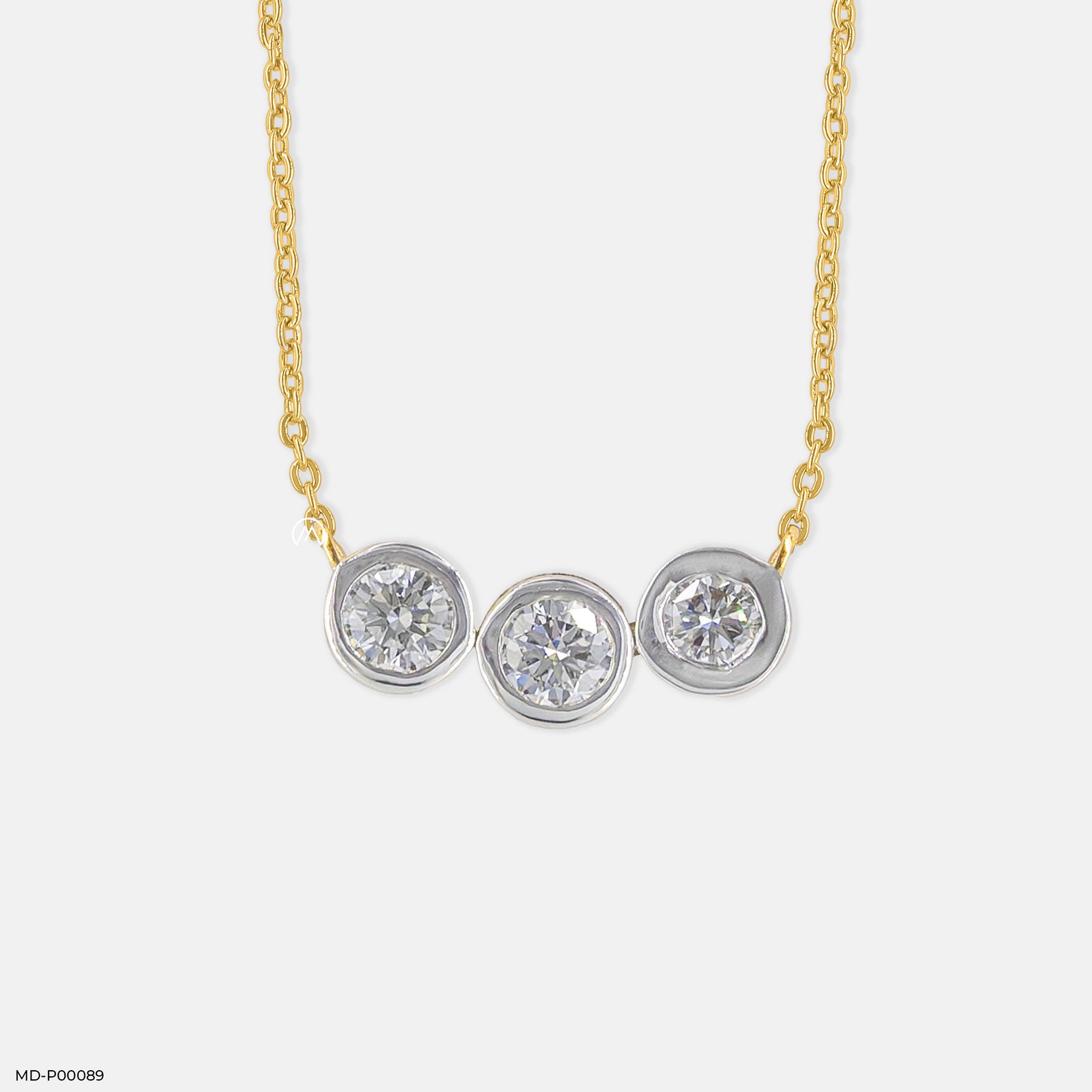 Aurora Diamond Pendant 18K Yellow Gold