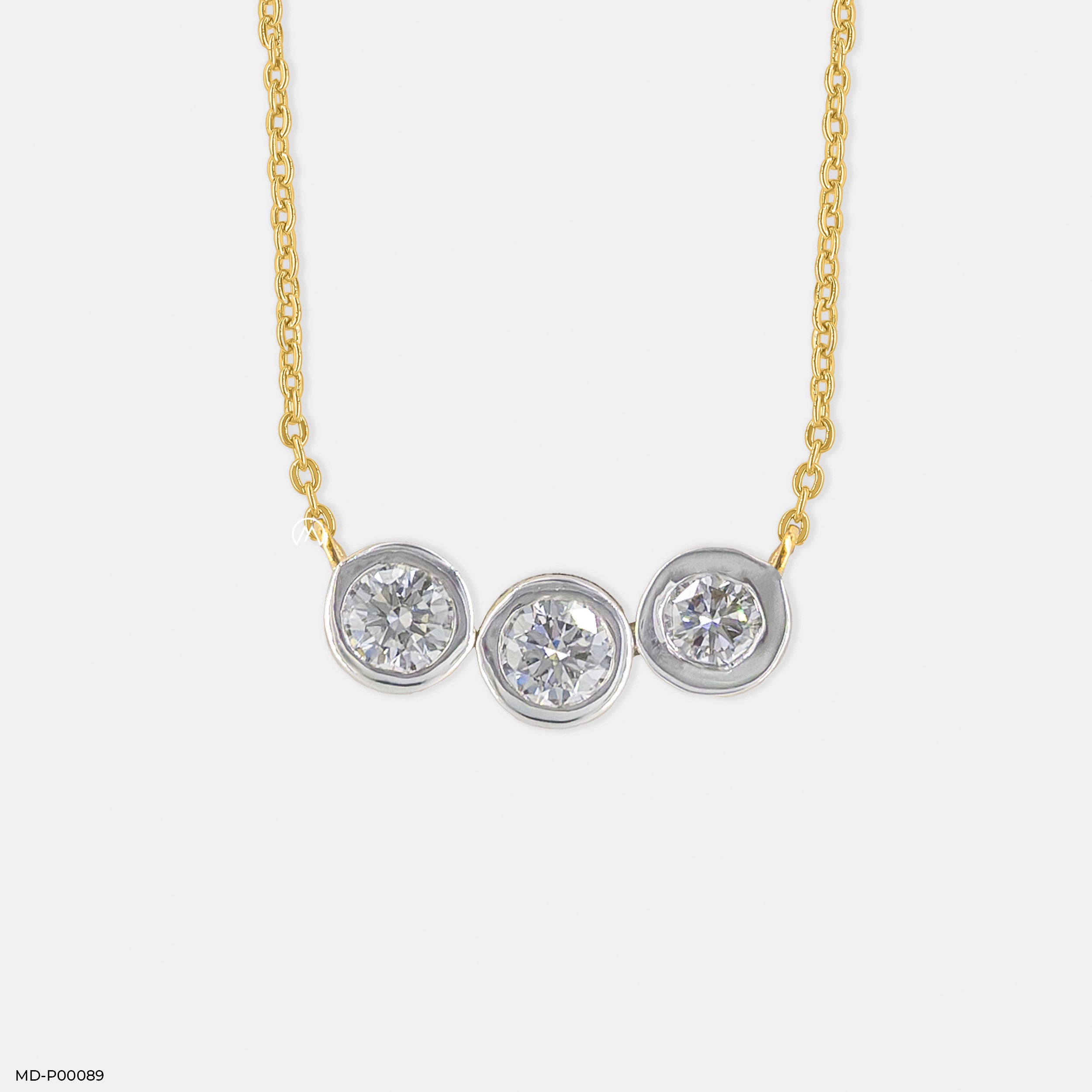 0.75 Carat Trinity Lab Diamond Necklace