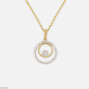 0.35 Carat Infinity Swirl Two-Tone Lab Diamond Pendant