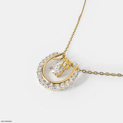 2.15 Carat Solitaire Detachable Lab Diamond Pendant 14K Yellow Gold