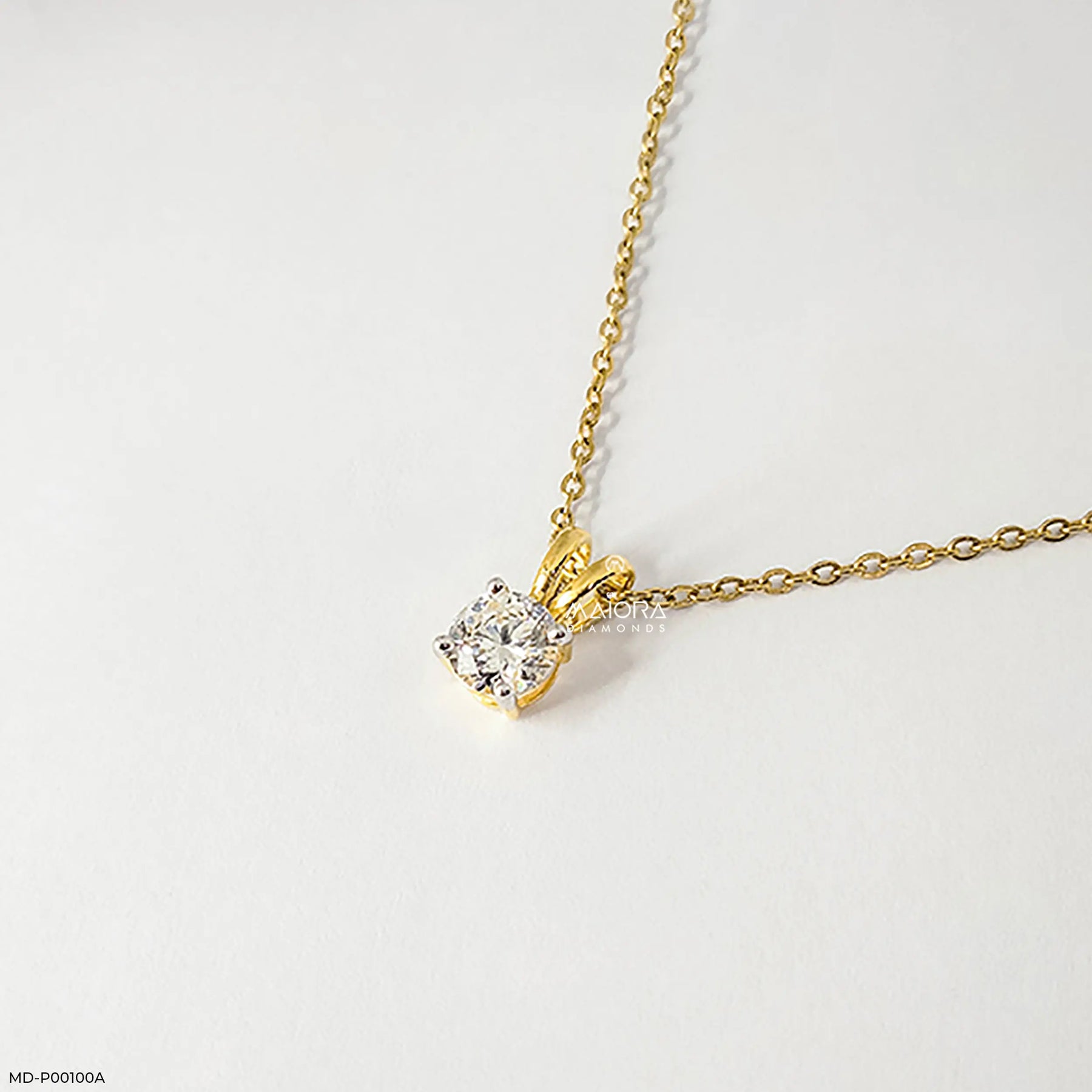 2.15 Carat Solitaire Detachable Lab Diamond Pendant 14K Yellow Gold