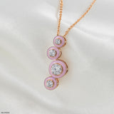 Blush Bloom Cascade Pendant 14K White Gold