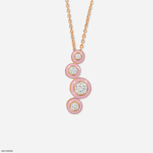 Blush Bloom Cascade Pendant 9K Rose Gold