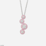 Blush Bloom Cascade Pendant 14K White Gold