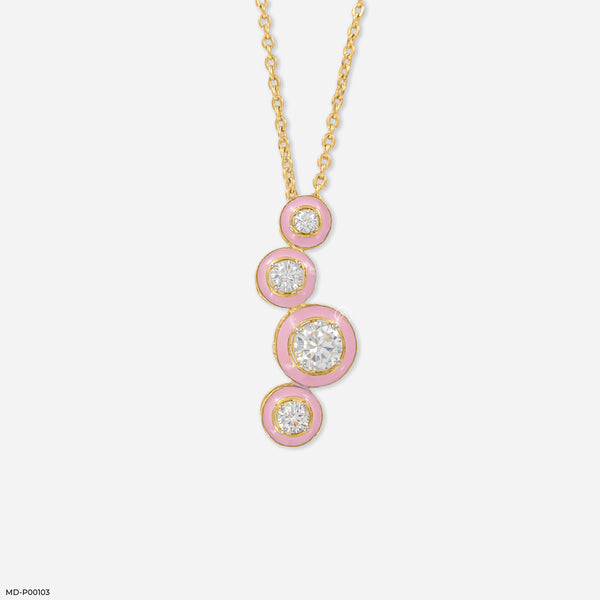 Blush Bloom Cascade Pendant 18K Yellow Gold