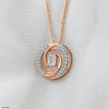 1 Carat Whirl of Love Pendants 14K Rose Gold
