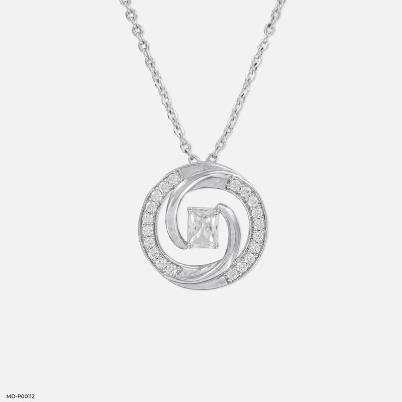 1 Carat Whirl of Love Pendants 14K Rose Gold