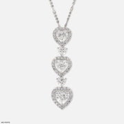 2 Carat Heart Fall Pendants Platinum 950